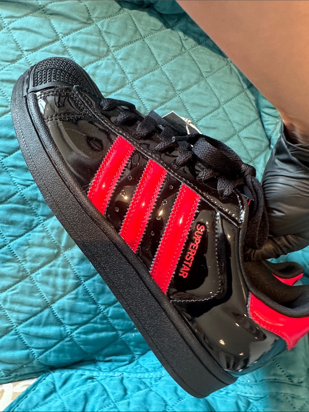 adidas Superstar Men’s Sneakers in Black and Red